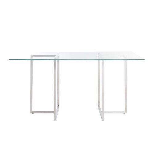 Stainless Steel Glass Dining Table 